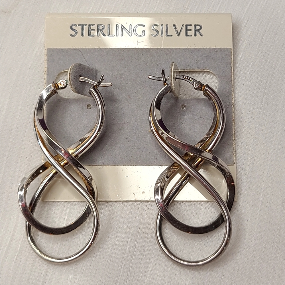 Sterling Silver Double Figure Eight Earrings